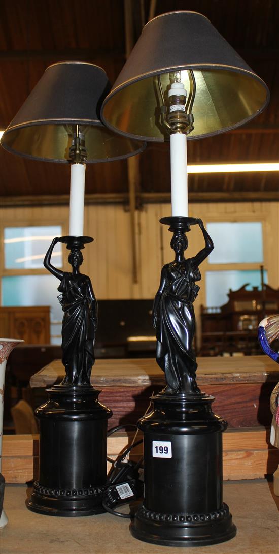 Pair of figural table lamps